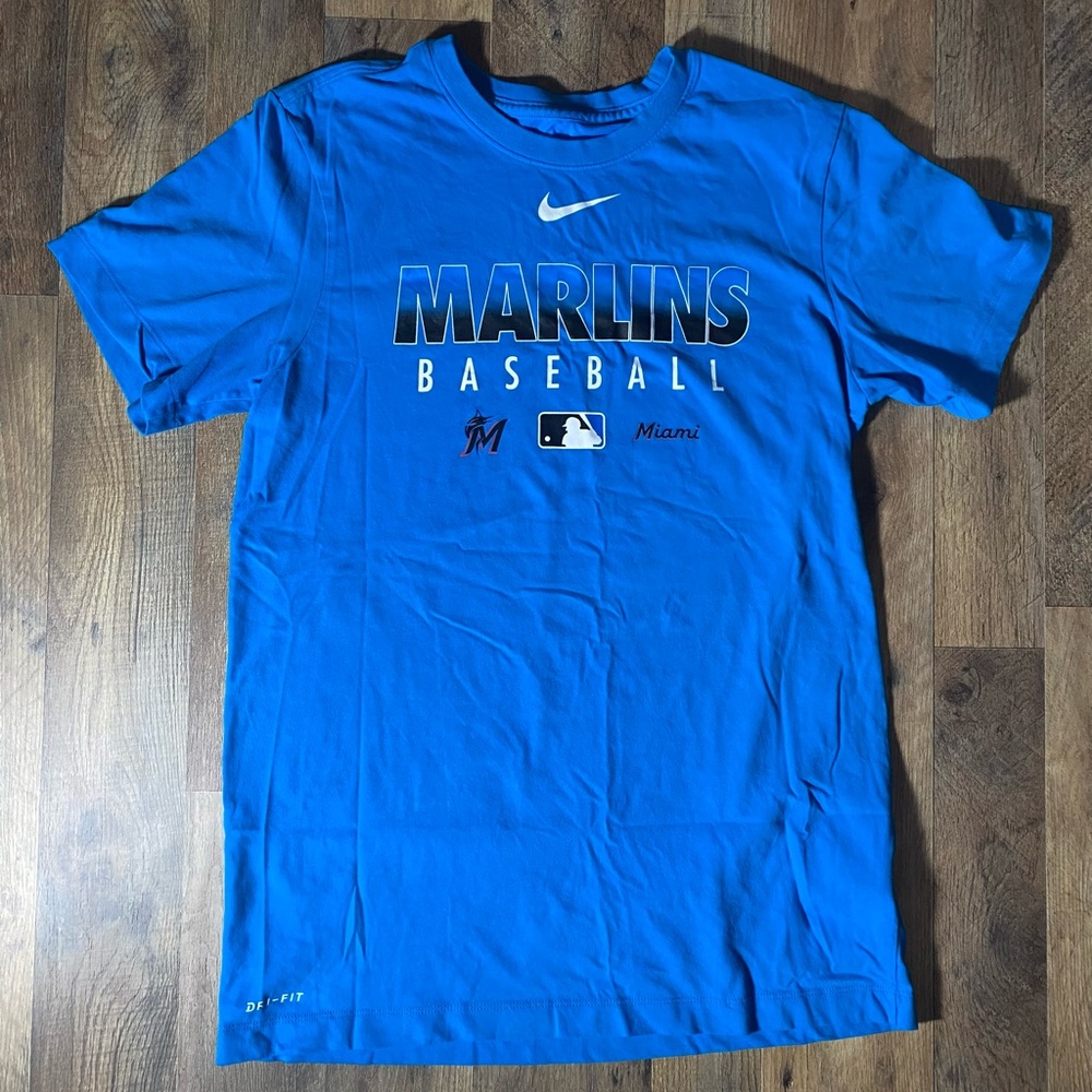 Miami Marlins Nike Men’s Dri Fit Swish Shirt Small MLB Authentic Collection NWOT